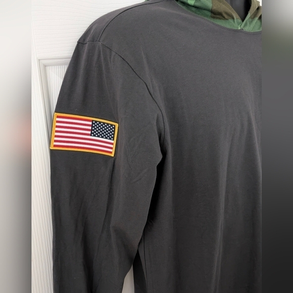 Mens Michigan Wolverines Grey Nike Jordan Military Hooded Sweatshirt Size Small - Picture 4 of 14